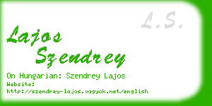 lajos szendrey business card